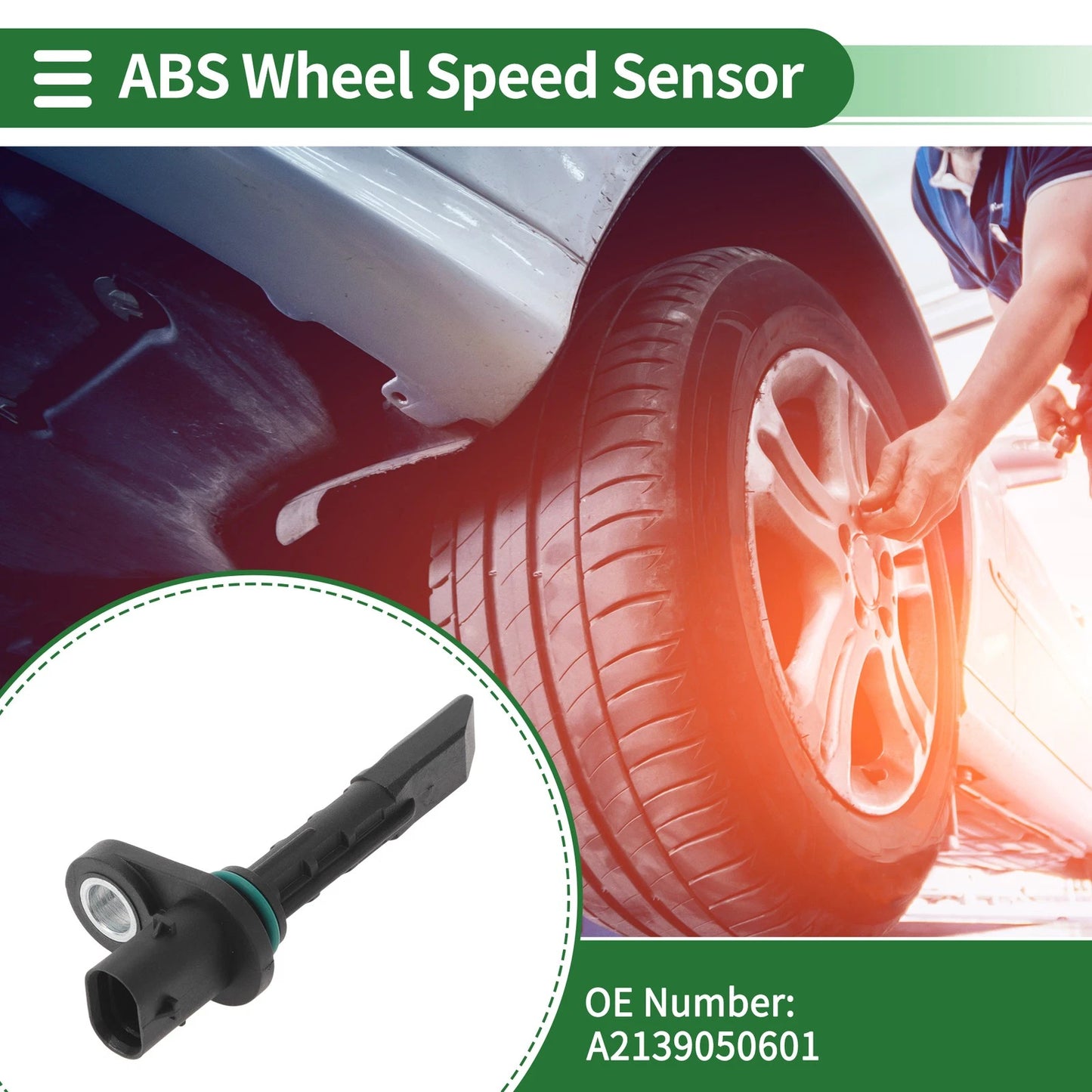 ABS Wheel Speed Sensor for Mercedes-Benz E300 4Matic (2017–2019) No.A2139050601