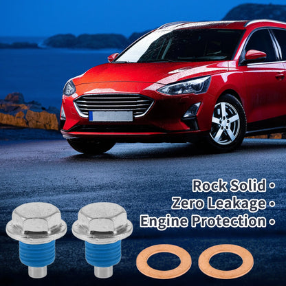 Set of 2 M12x1.25 Copper Oil Drain Plug with Gasket for Car