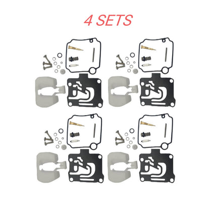 Set of 4 Carburetor Kits for Yamaha 50 HP 4 Stroke