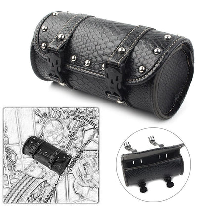 Leather Tool Bag for Universal Motorcycle Handlebar Saddlebag