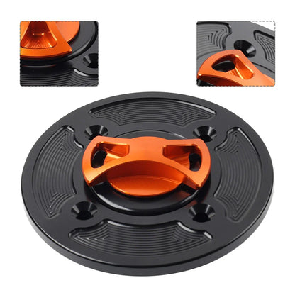 4-Hole Gas Fuel Tank Cap Cover CNC Orange for DUCATI Panigale V4/S/R (2018-2021)