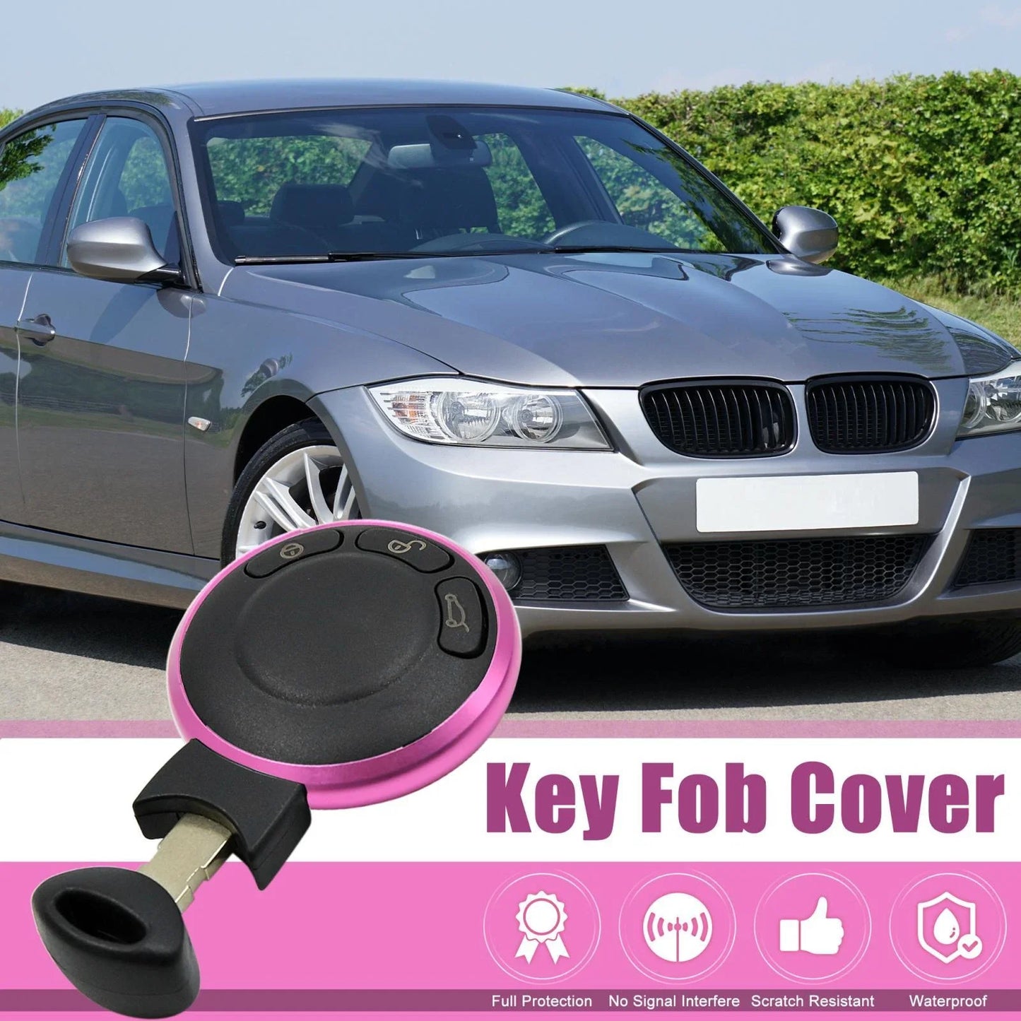 Key Trim Ring Remote Decorative Circle Purple for BMW Mini Cooper