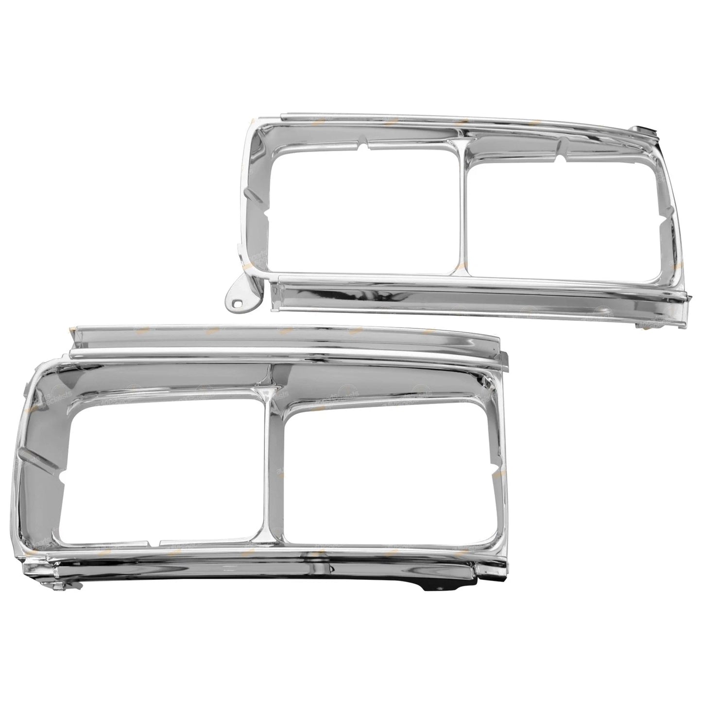 Set of Chrome Headlight Surrounds for Toyota Landcruiser (1990–1994)