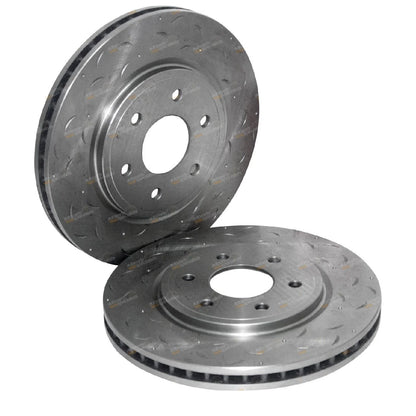 Front Drilled Slot Disc Brake Rotor Navara D40 Ute 2wd 4x4 (2005-2012)