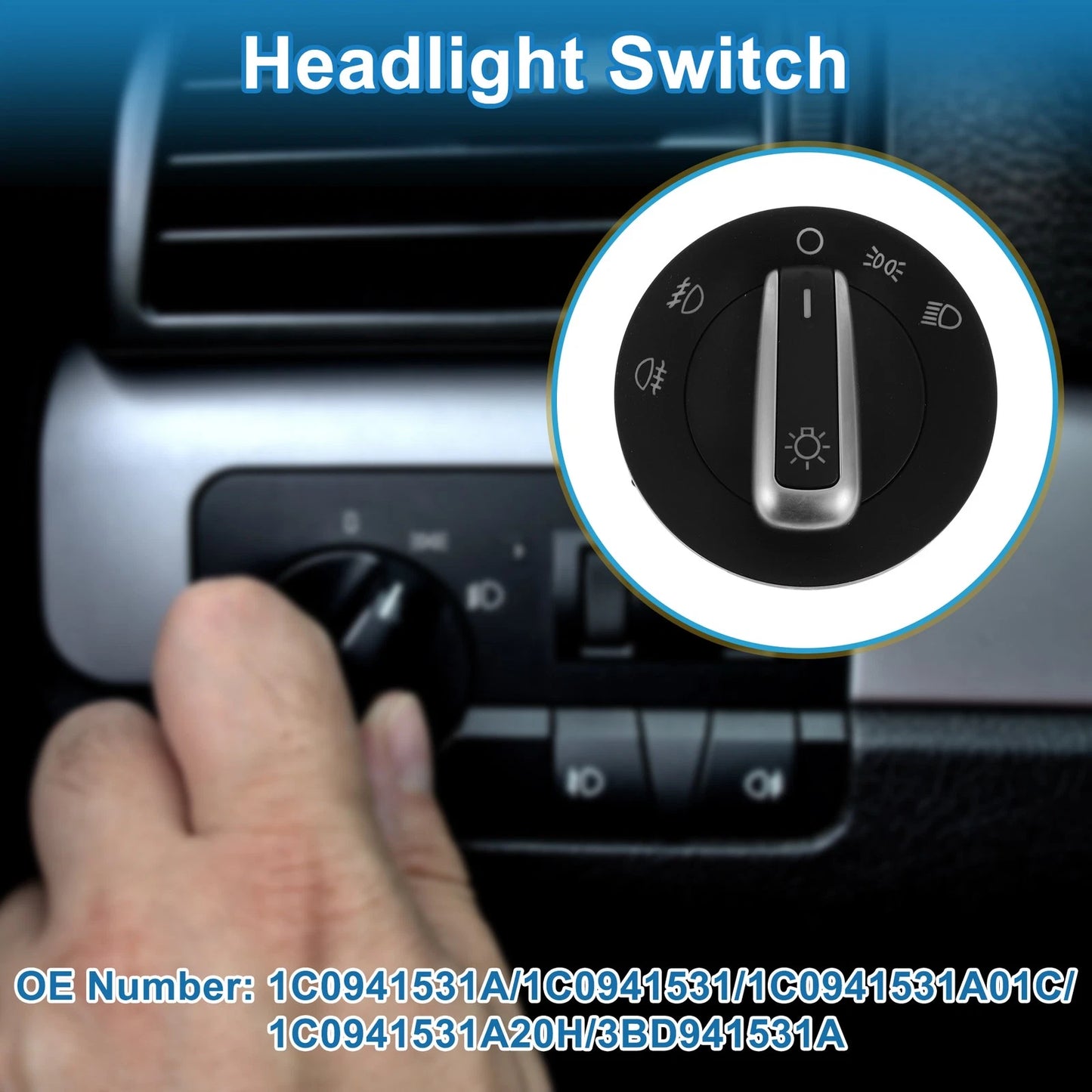 Headlight Switch for VW Sharan (1995–2010) No. 1C0941531A/1C0941531/1C0941531A01C