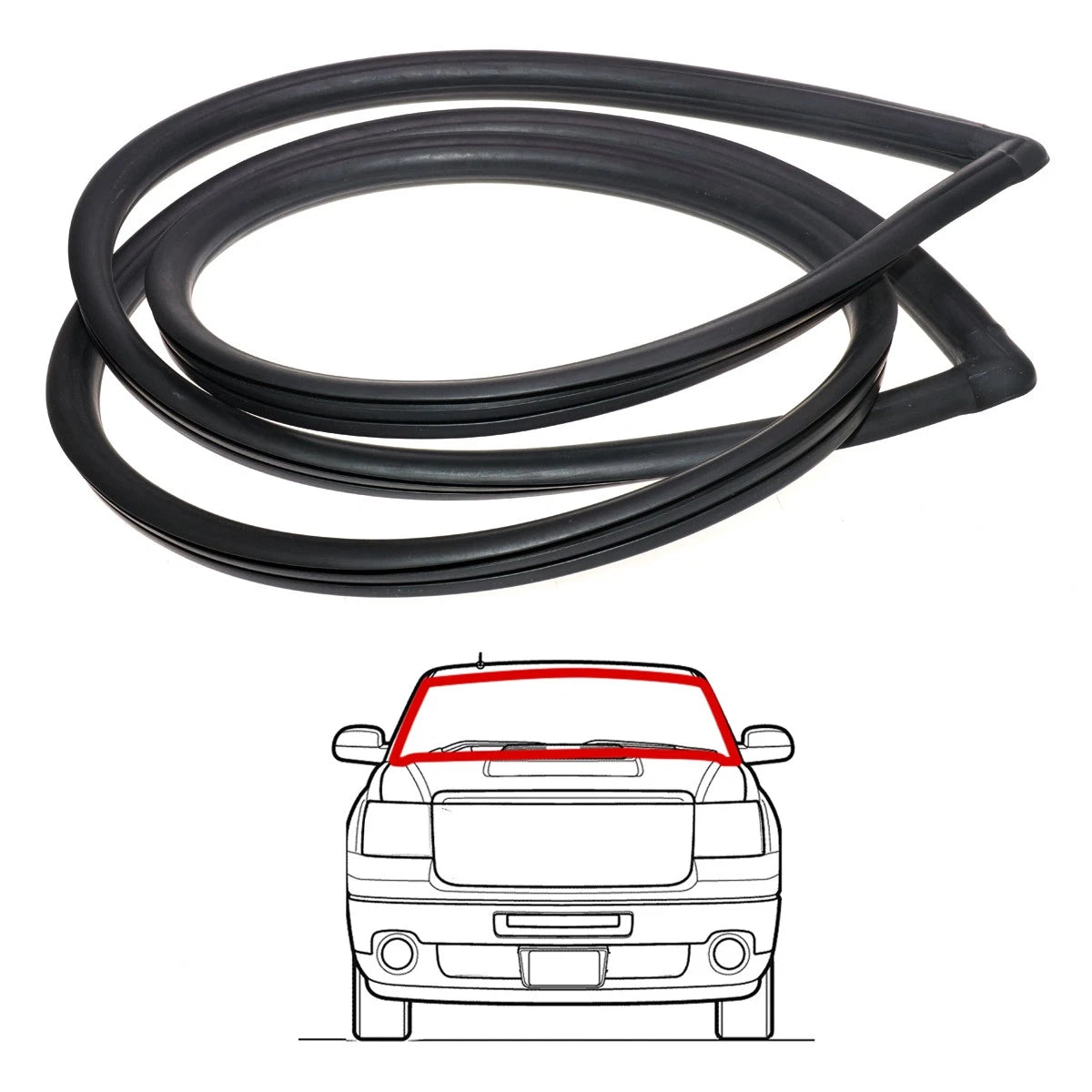 Windscreen Weatherstrip for Mazda Familia M1000 (1967–1977)