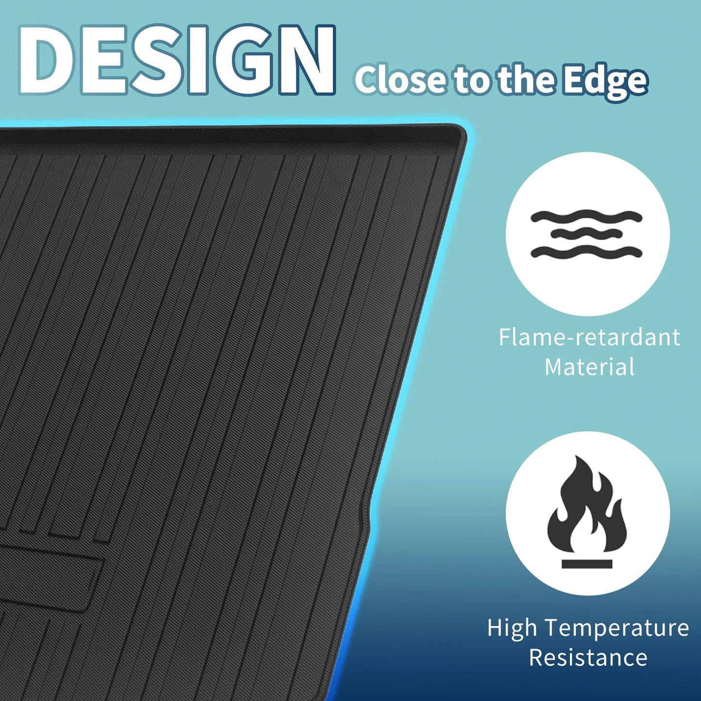 Flat Face Cargo Liner Rear Trunk Mat for Volkswagen Tiguan (2018–2024) TPE