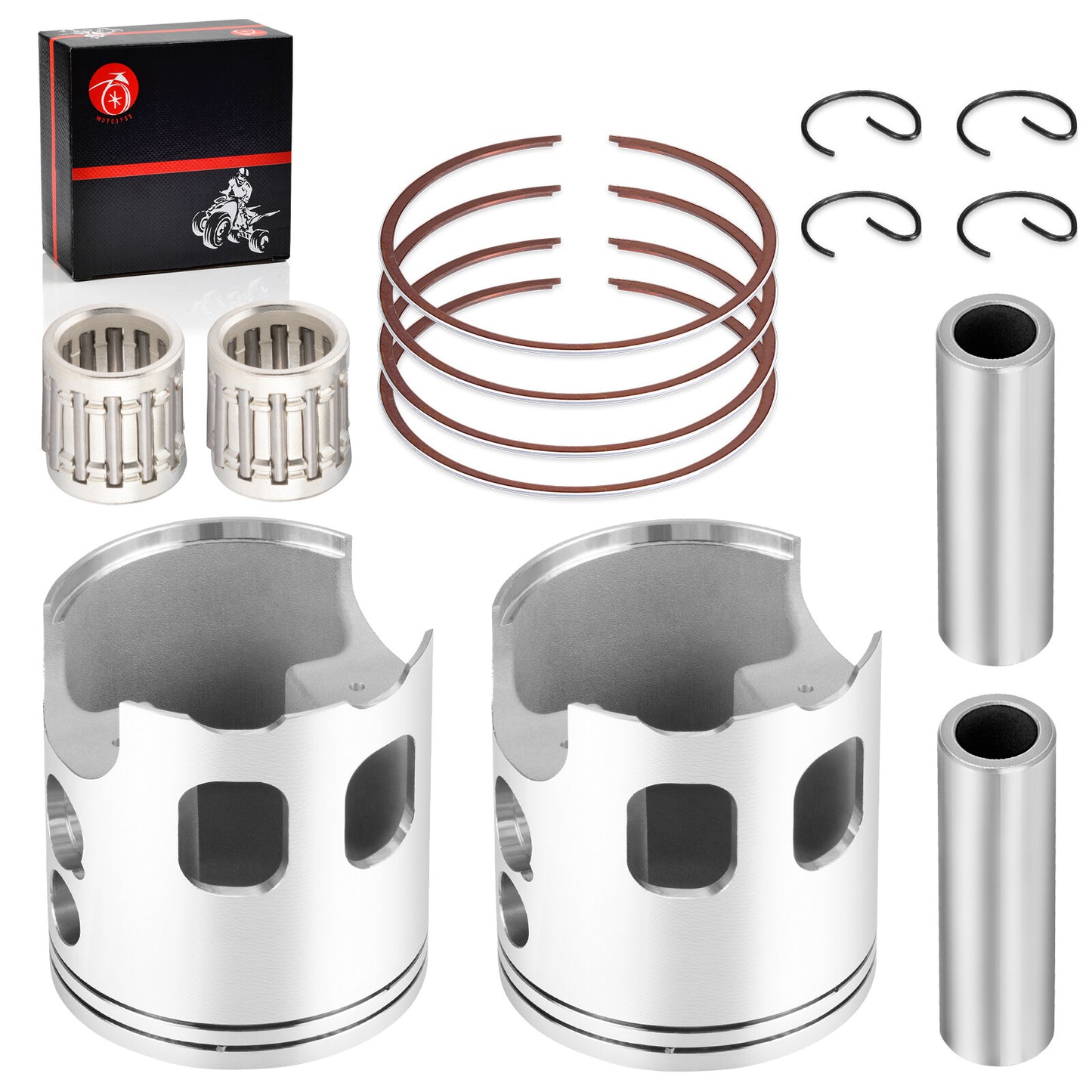 Set of 2 Forged Pistons & Ring Bearing Kit for Banshee 350 (1987–2006)