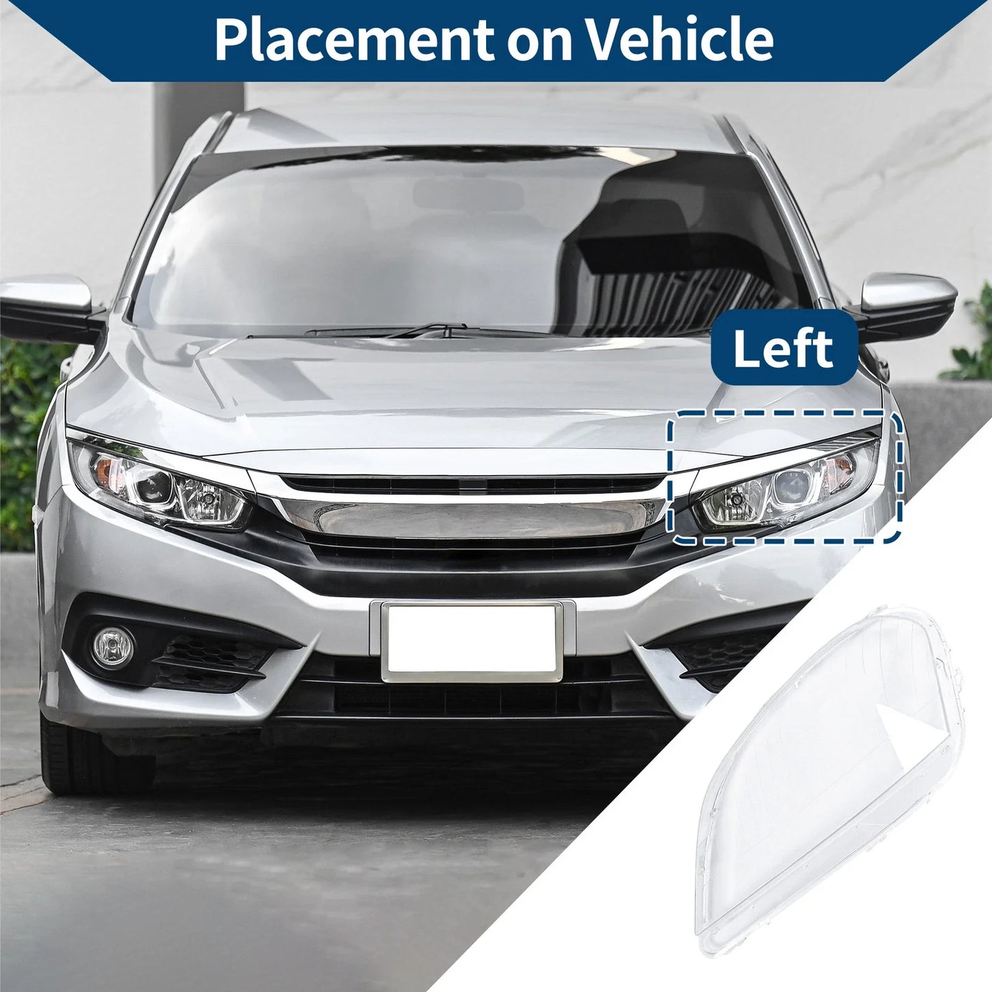 Front Left Headlight Lens Cover for Mercedes-Benz ML350 (2006-2011)