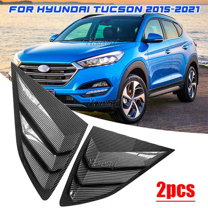 Carbon Fiber Rear Window Louver Shutter Cover for Hyundai Tucson (2015–2021)
