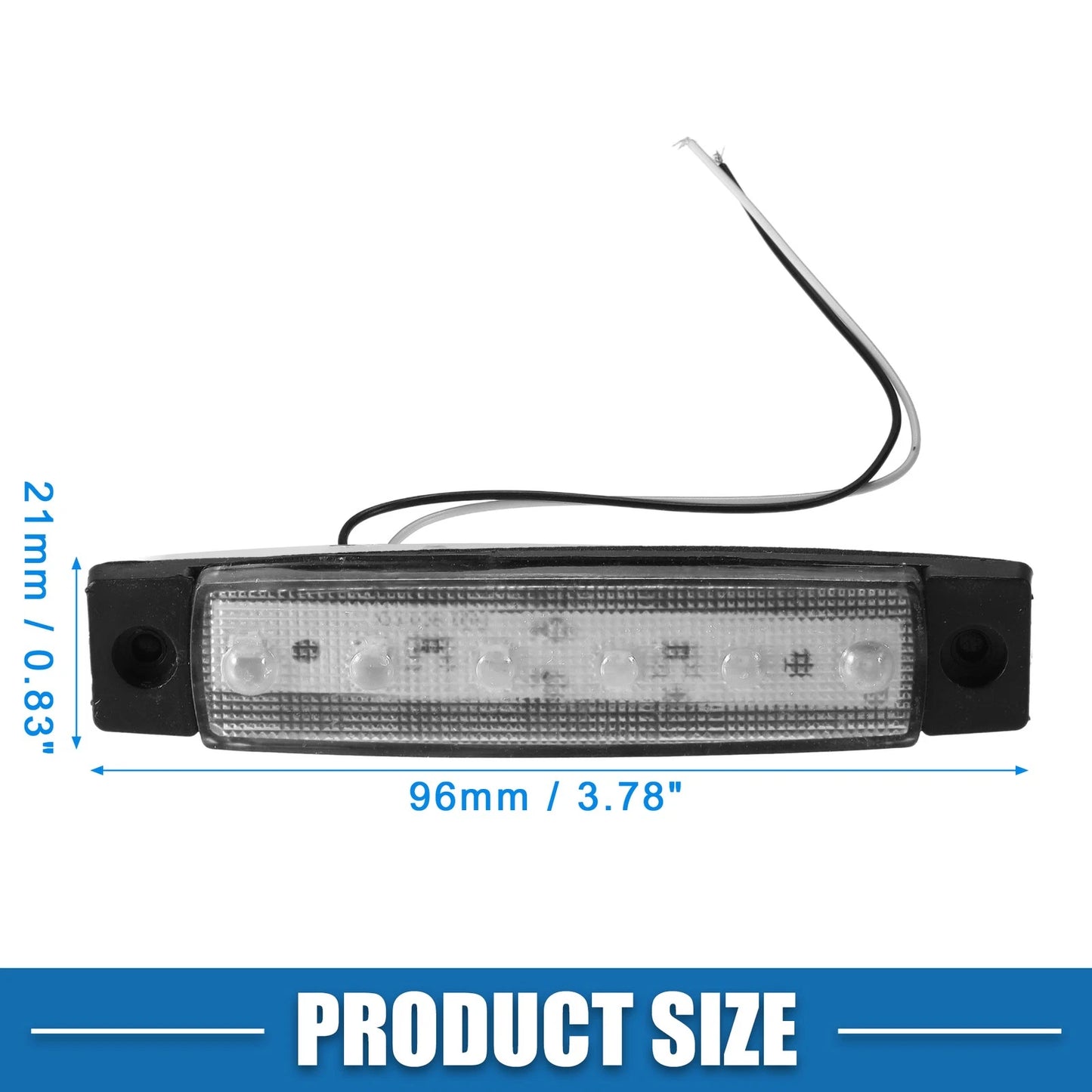 Set of 20 Front Rear Side Marker Light 6 LED for Trailer Truck RV Van