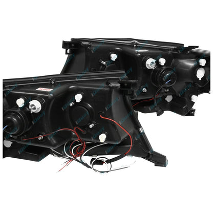 Angel-eye Projector LED BLACK Headlights for Toyota Landcruiser 200 07-15