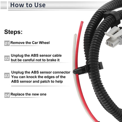 ABS Wheel Speed Sensor for Chevrolet Impala (2000-2012) 1 x Front Left/Right