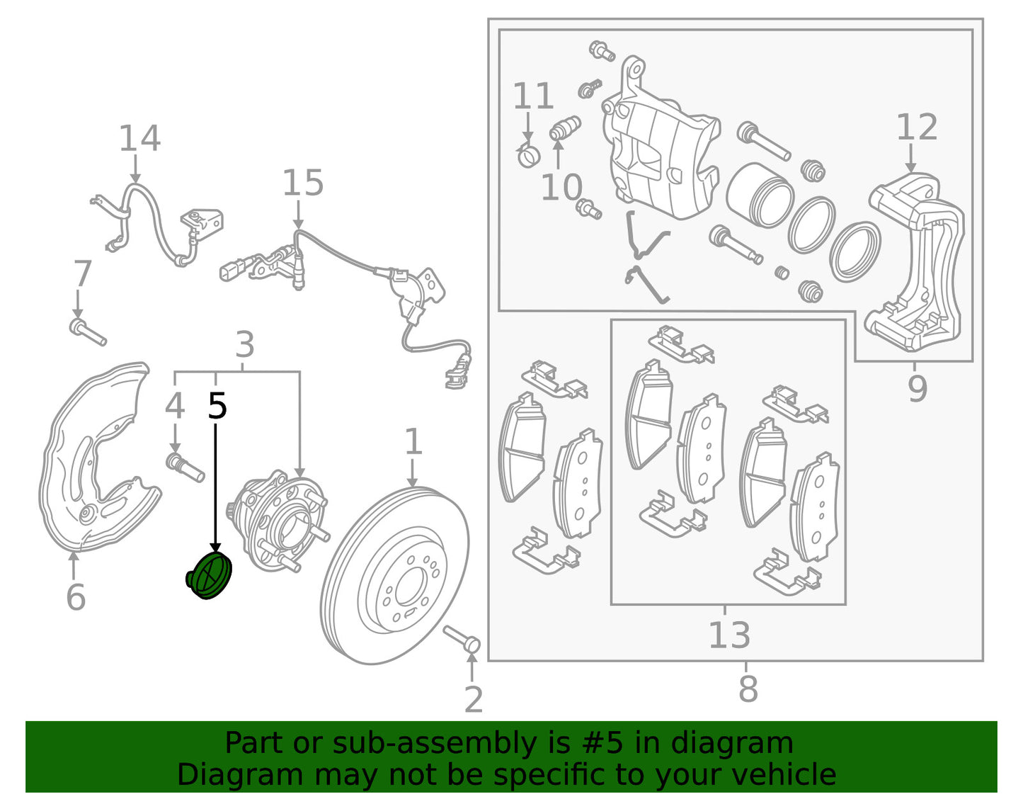 ABS Speed Sensor for Kia Stinger 2WD (2017–2023)