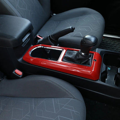 ABS Red Interior Central Gear Shift Panel Cover for Toyota Tacoma (2016–2023)
