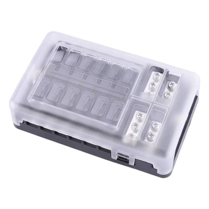 12-Way ATO ATC Fuse Box Holder Kit for Car Boat (Compatible with Various Models)