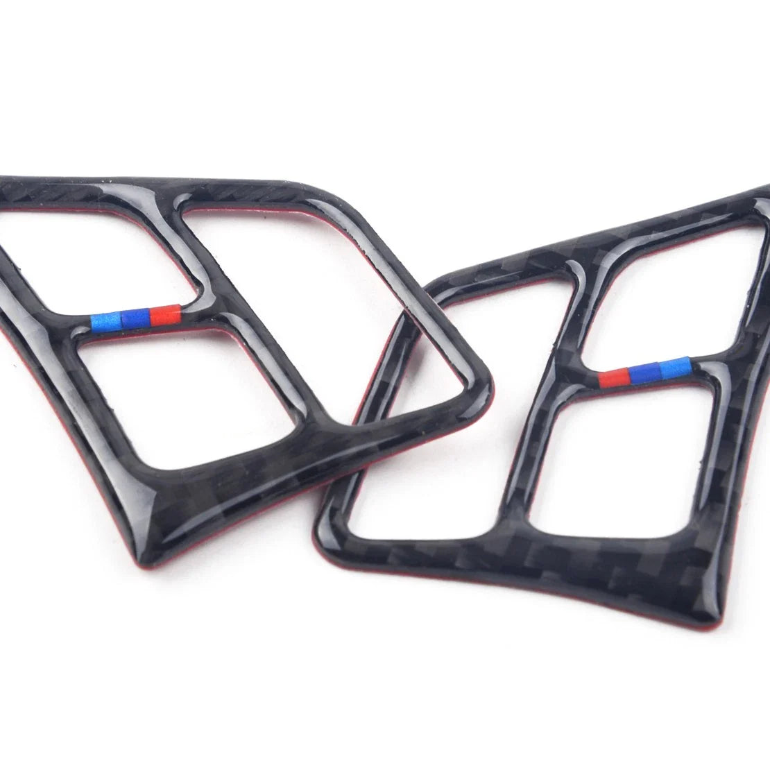 2 x Carbon Fiber Steering Wheel Knobs Covers for BMW 3 Series E90 (2005-2012)