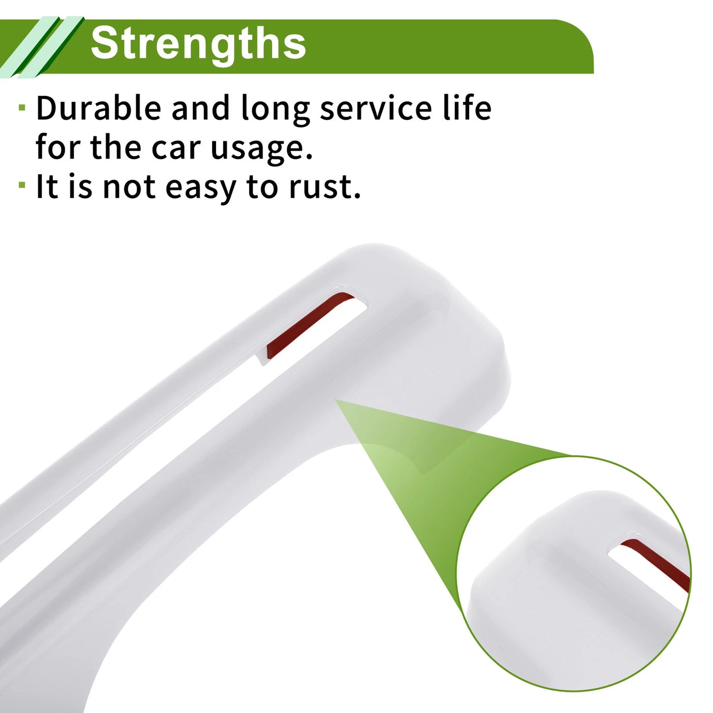 Set of 1 Decorative Door Handle Cover for Jeep Wrangler JL JLU (2018–2022) White ABS