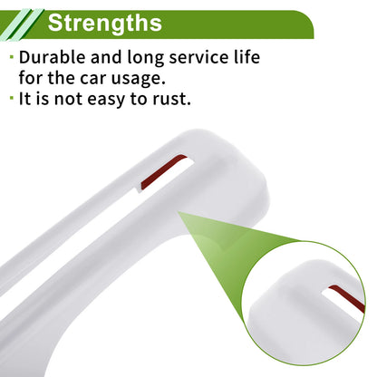 Set of 1 Decorative Door Handle Cover for Jeep Wrangler JL JLU (2018–2022) White ABS