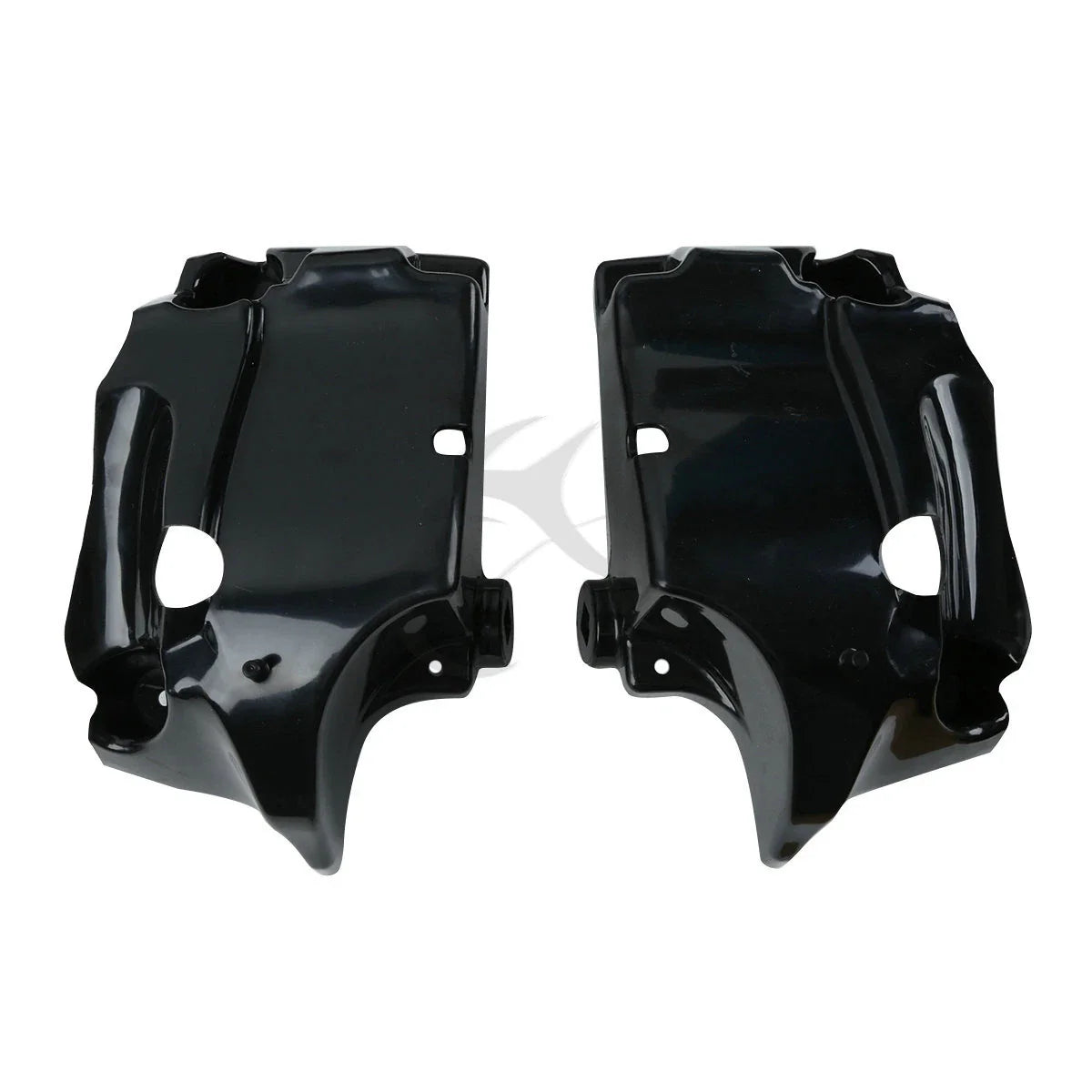 Lower Vented Leg Fairings Black for Harley Touring Street Glide (1983-2013)