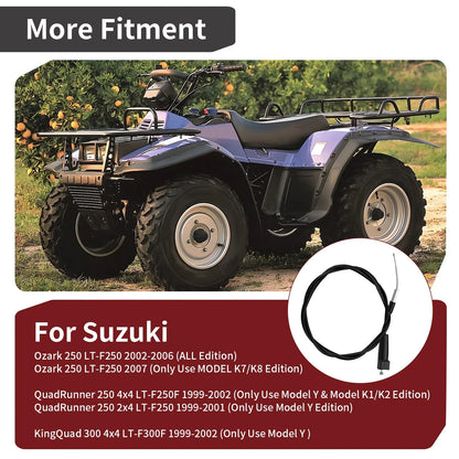 Throttle Cable 2x4 for Suzuki Ozark 250 LT-F250 (2002–2007)