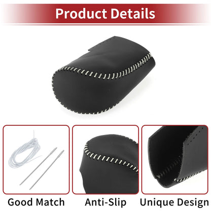 1 Pc Gear Shift Knob Cover for Honda HR-V (2023–2024) Black Grey Faux Leather