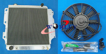 Set of 4 Aluminum Radiator & Shroud Fan for Jeep Wrangler YJ TJ LJ (1987–2006)