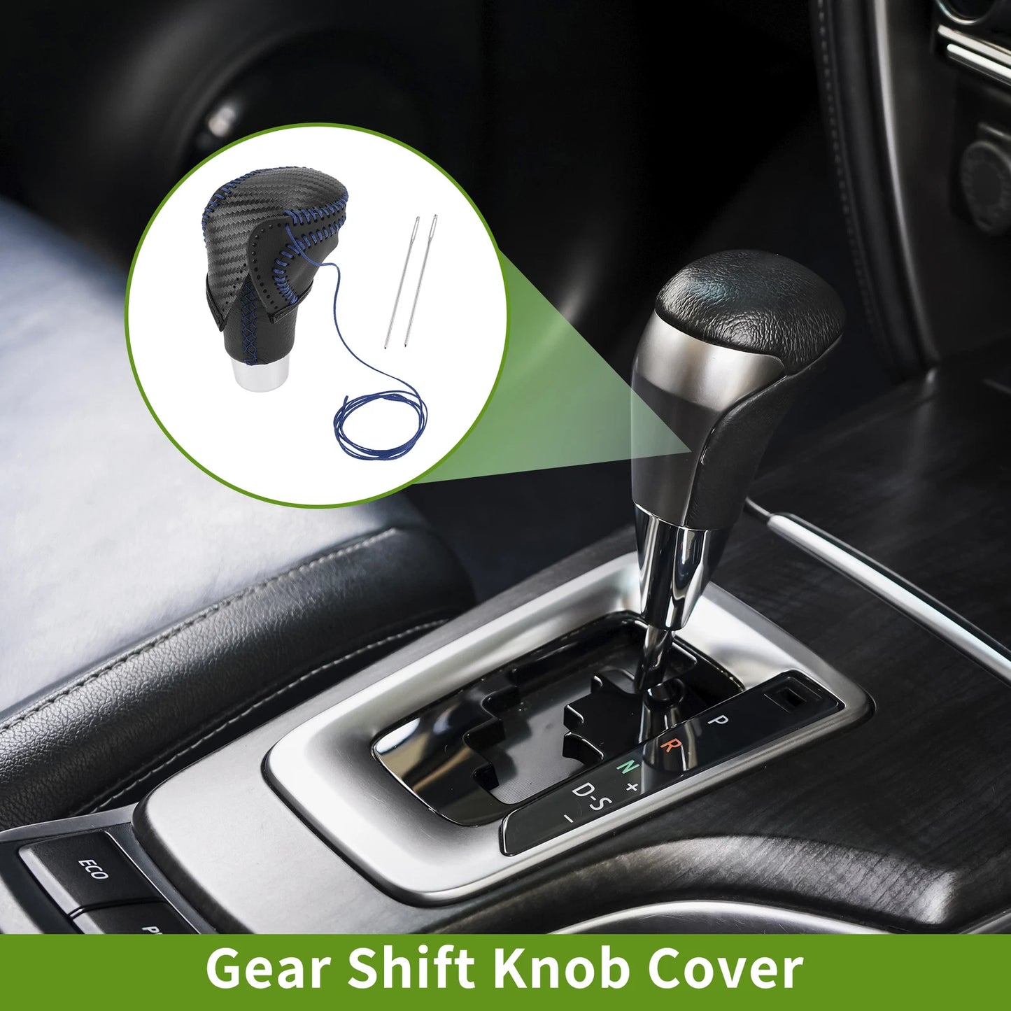 Gear Shift Knob Cover for Toyota CH-R (2018–2022) Black Carbon Fiber