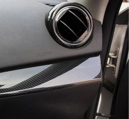 2 x ABS Carbon Fiber Style Interior Side Vent Cover Trim for Mazda 3 (2010–2013)