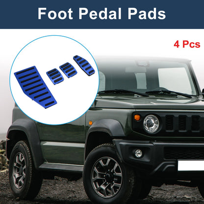 Set of 4 Manual Foot Accelerator Pedal Covers for Suzuki Jimny JB70W (2018–2022) Blue