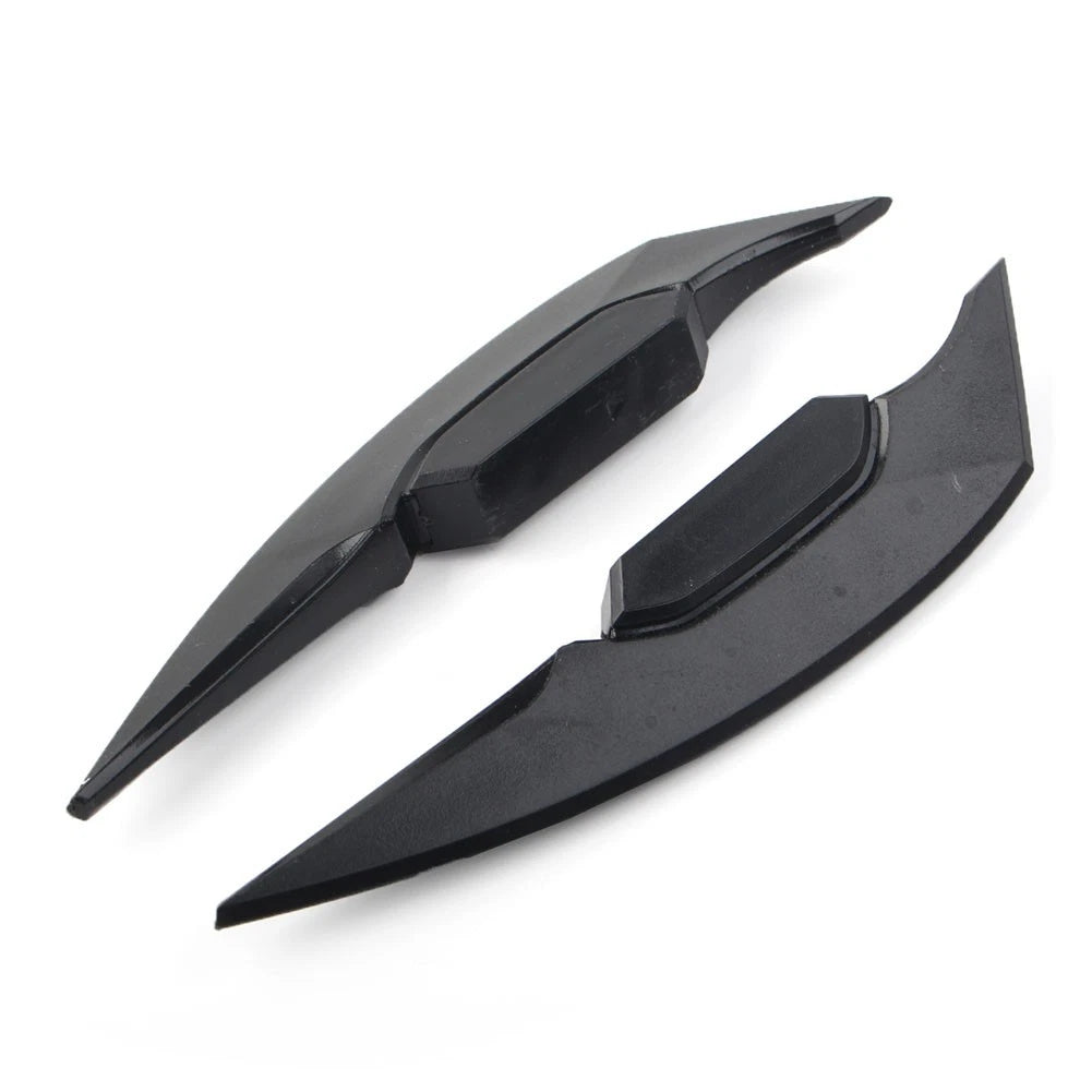 Fairing Winglets Side Spoiler Deflector Air Wing Kit Universal Pair Black