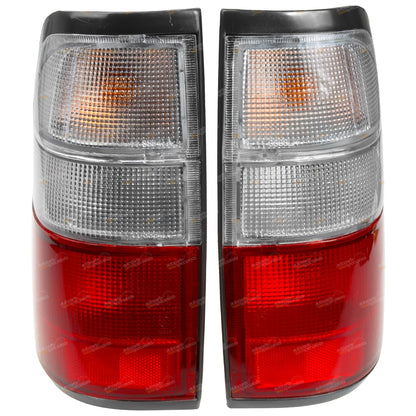 Tail Lights Pair Set for Holden Rodeo TF (2001–2003) Clear Lamps