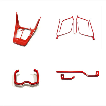 8x Glossy Red Interior Accessories Cover Trim for Toyota RAV4 (2019–2024)
