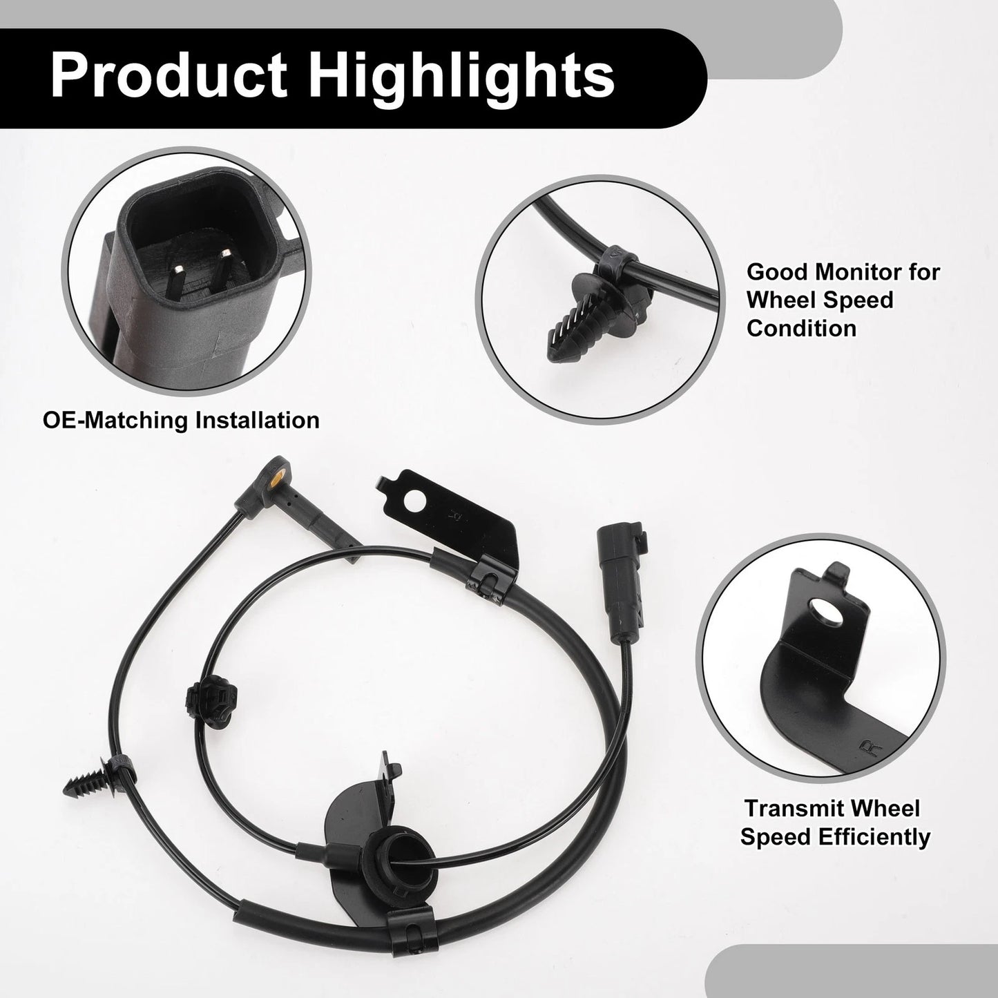 ABS Wheel Speed Sensor No. 5085822AB for Dodge Avenger (2008–2014) Front Left Right