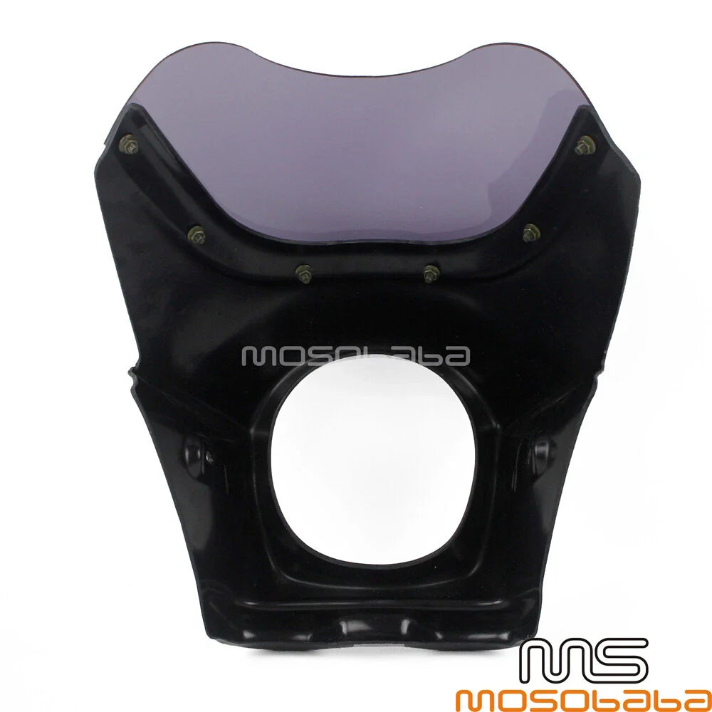 Motorcycle Headlight Fairing ABS Black for Honda Yamaha Suzuki Kawasaki (50)