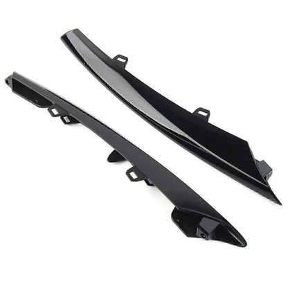 Gloss Black Front Side Grille Bumper Molding Trim for Jaguar XJ (2010-2015)