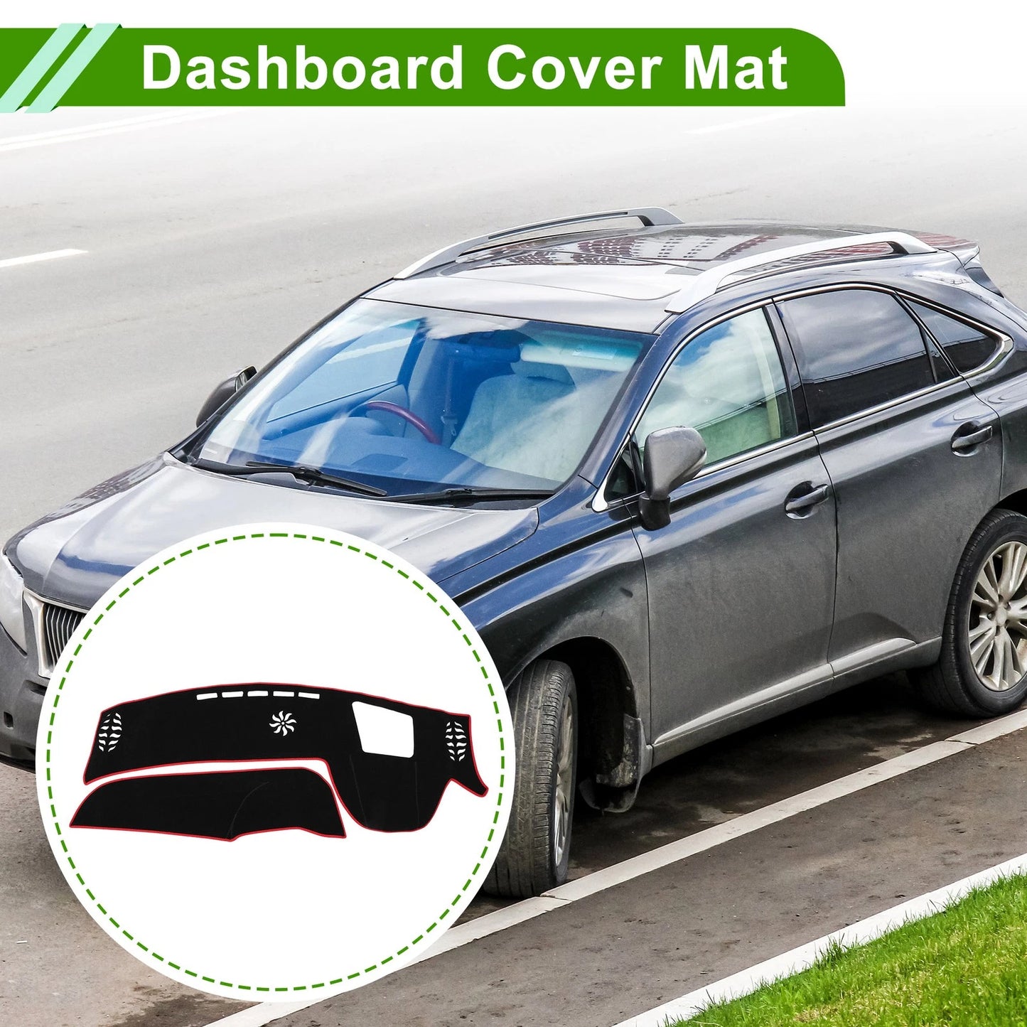 Dashboard Cover for Lexus RX (2022–2023) ALA10/ALH10 Black Red 1 Pc