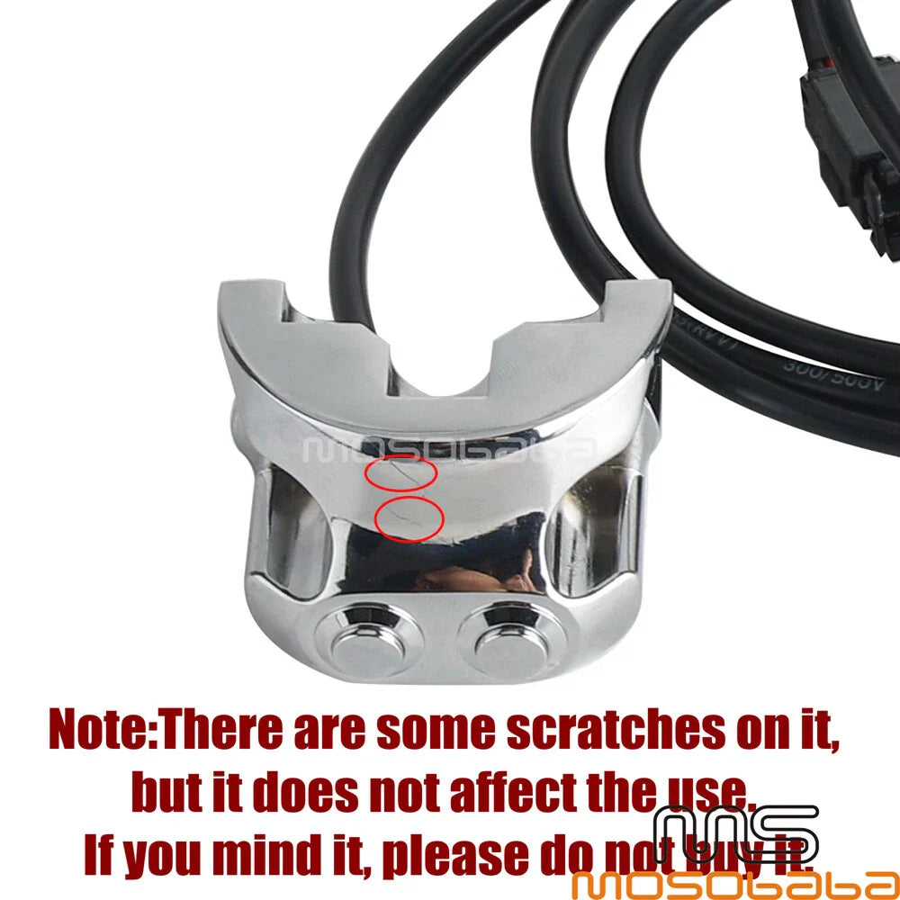 Chrome Air Ride Suspension Control Handlebar Switch for Harley Dyna Softail (2006-2023)