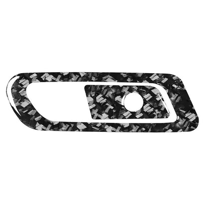 Red Carbon Fiber Door Lock Button Cover Trim for Audi TT TTRS (2008–2014)