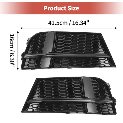 1 Pair Front Fog Light Grill for Audi A3 (2013–2020) No. 8V3807681ABESM/8V3807682NESM