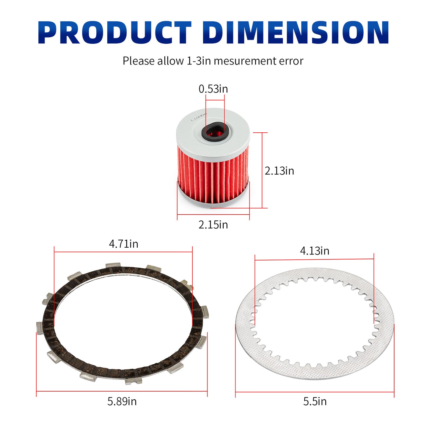 Clutch Friction Plates Kit for Kawasaki Lakota 300 (1995–2003)