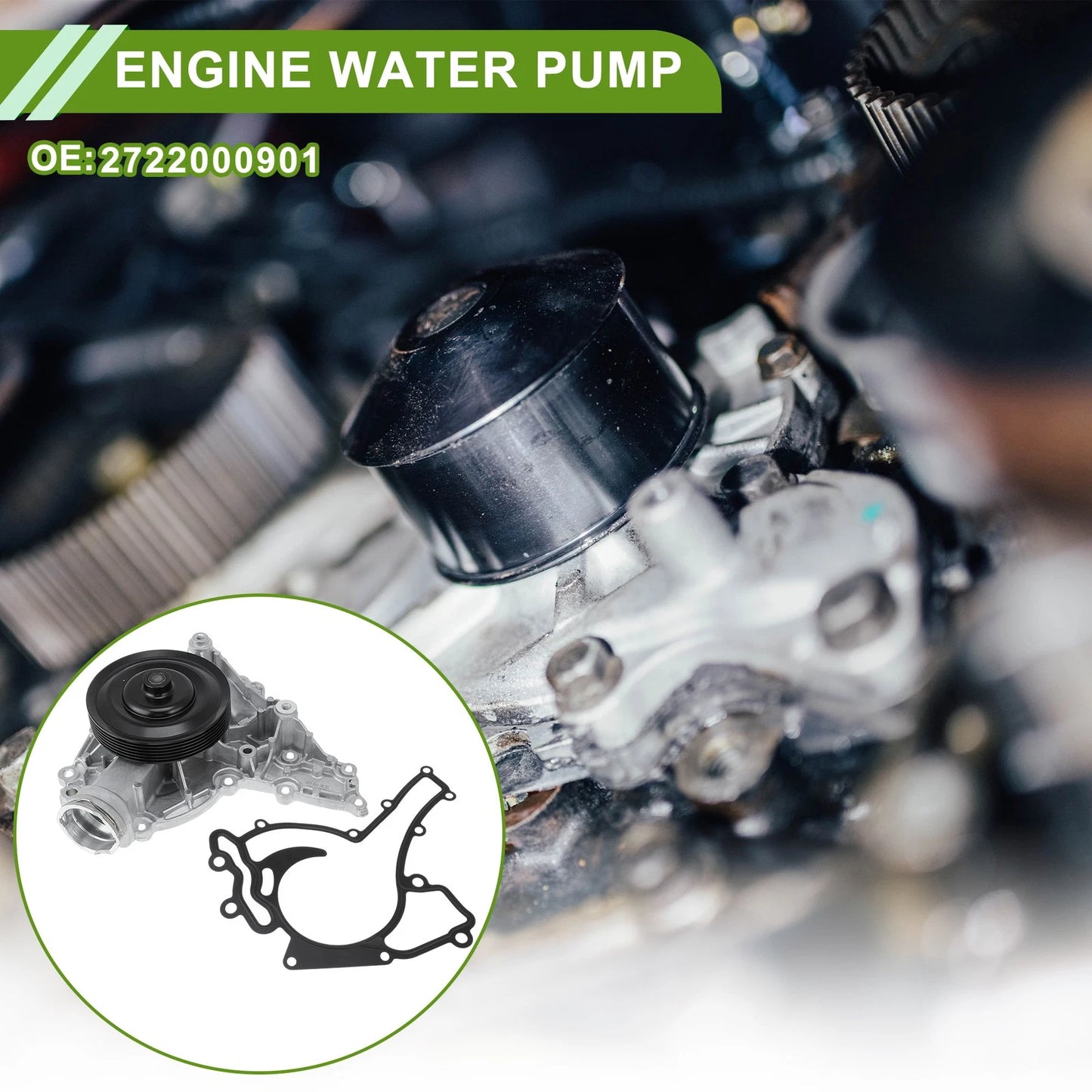 Engine Water Pump for Mercedes-Benz C-Class (2005–2014) No. 2722000901