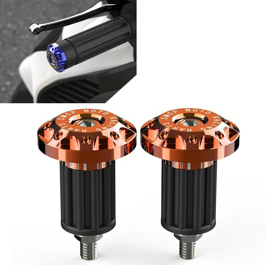 7/8" Motorcycle Dirt Bike Handlebar Grip End Cap Plug Slider - Orange