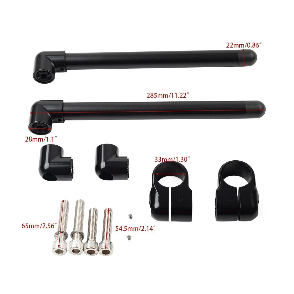 33MM Cafe Racer 7/8" Clip-On Handlebar for Universal Motorcycles