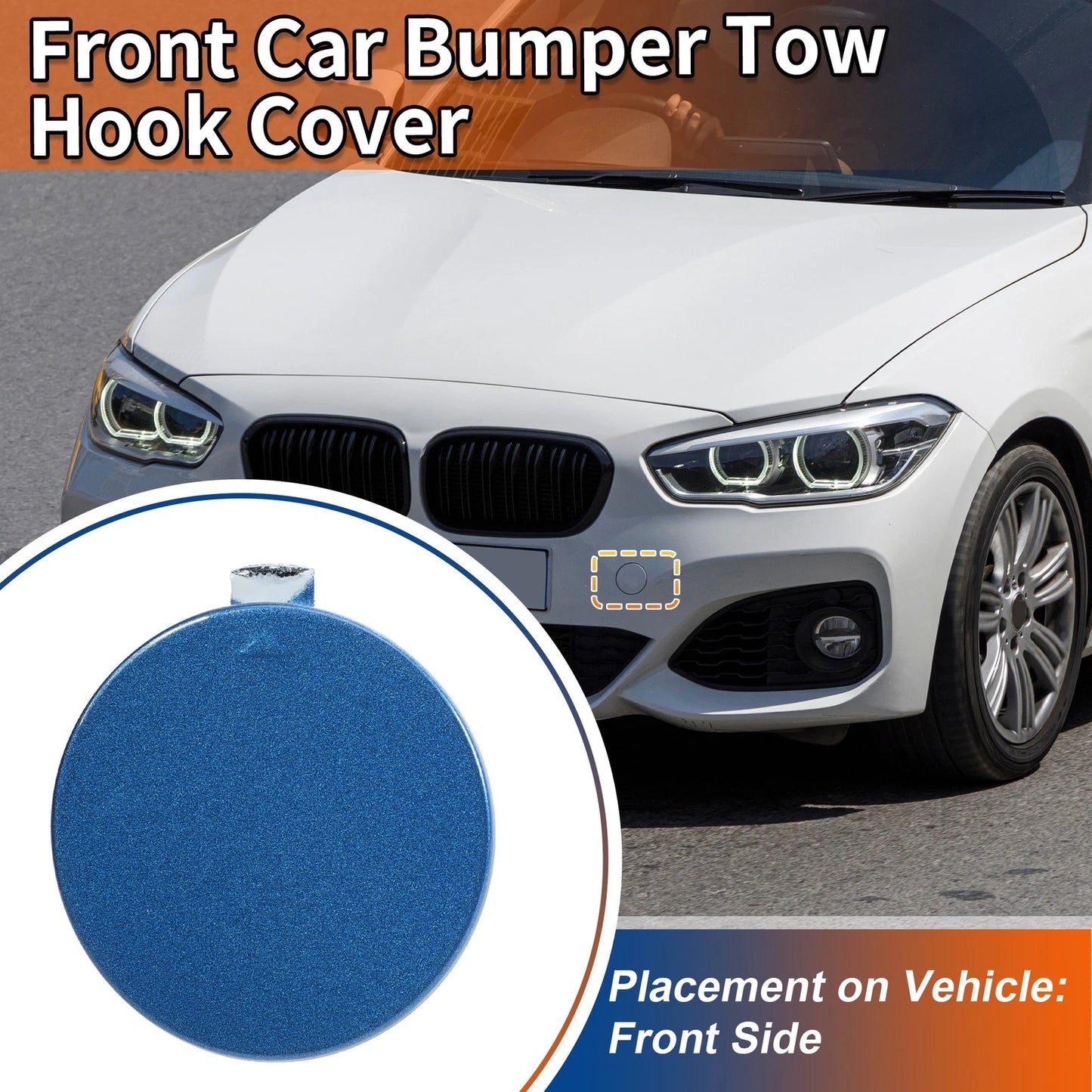 Front Tow Hook Cover for BMW F20 (2012–2019) No. 51118064578 Estoril Blue