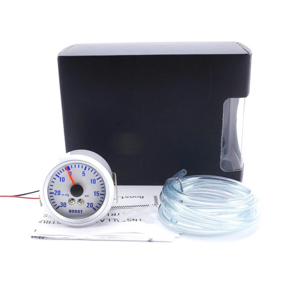 Boost Pressure Gauge 52mm Turbocharger for Car 12V 30–20 PSI Blue Light