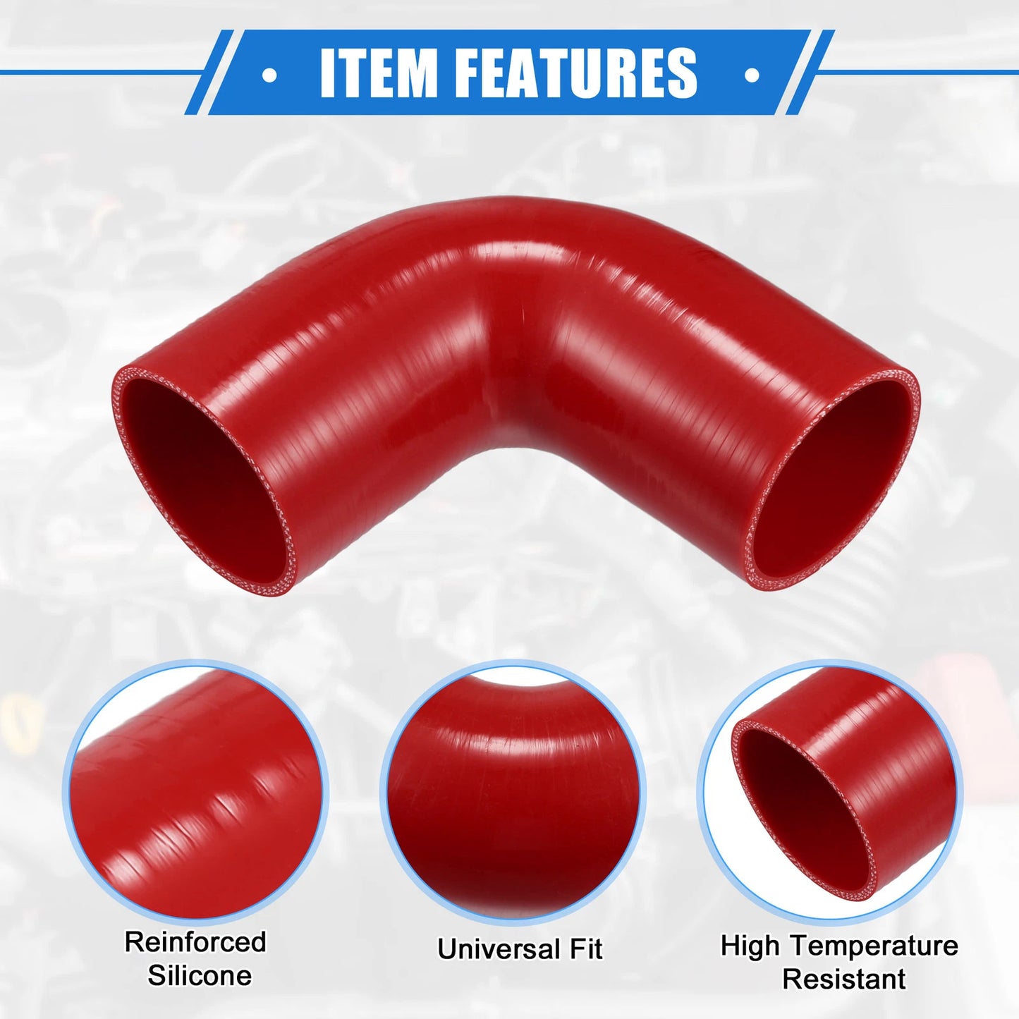 90 Degree Elbow Coupler Silicone Hose for Turbo Intake (Universal)