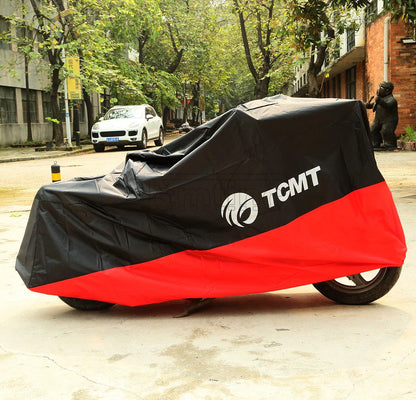 XXXL Black Red Waterproof Motorcycle Cover for Harley Softail Fatboy Dyna