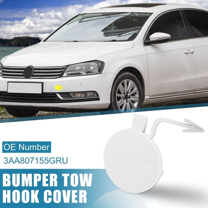 White Front Bumper Tow Hook Cover 3AA807155GRU for Volkswagen Passat (2010–2015)