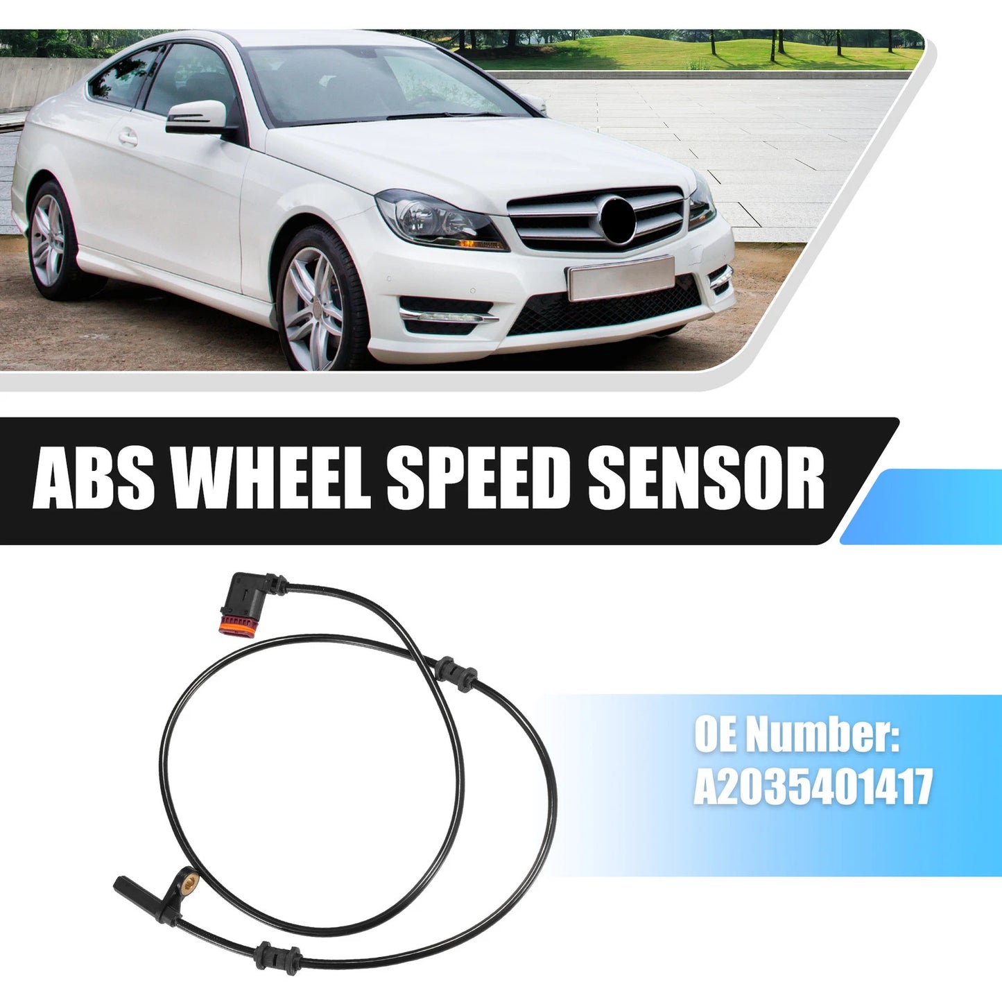 Rear Right ABS Wheel Speed Sensor for Mercedes-Benz C 230 (2002–2007) A2035401417
